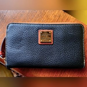 Dooney & Bourke Wallet, Pebble Grain Large Zip Around Credit Card Case Wallet -